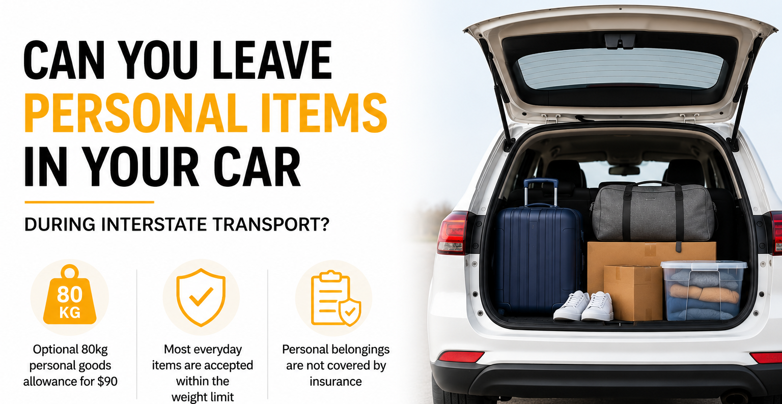 Can You Leave Personal Items in Your Car During Interstate Transport?