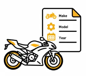 Motorcycle make, model and year